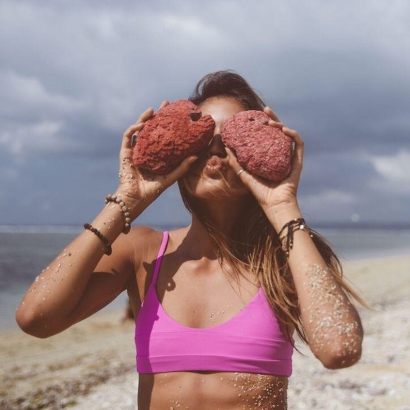 NWT Ribbed Pink bikini top and bottom - Picture 4 of 5